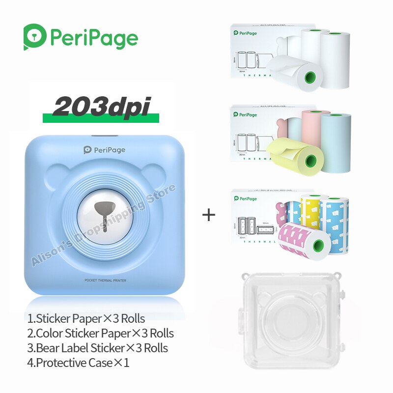 Thermal Printer Notes Sticker Label Printer 58mm mini Bluetooth Wireless Photo Mobile Phone Printer Peripage