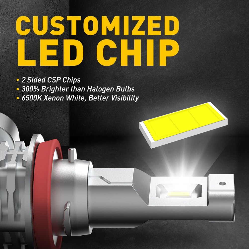 AUXITO 2 Stücke H11 LED Nebelscheinwerferlampen H8 H9 9006 HB4 9005 HB3 LED 12 V DRL Auto Tagfahrlicht Auto Lampe 6500 K Weiß 3000 K Gelb