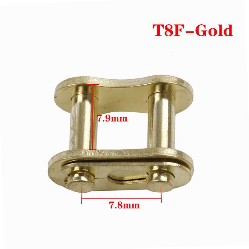 1 Uds. Eslabón de cadena primario/dorado 530/520/420/428/T8F/25H hebilla de bloqueo de cadena para 49CC Mini Moto Dirt Bike motocicleta ATV Scooter: YELLOW