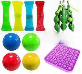 22 Pack Zappeln Spielzeug Stress Relief Spielzeug Autismus Angst Relief Stress Pop Blase Zappeln Sensorischen Dekompression Spielzeug für Kinder Erwachsene: 12PC