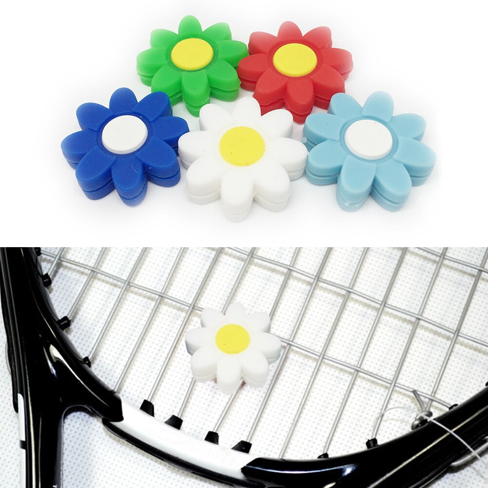 Tennis Schokdemper Racket Accessoires Bloem Silicon Outdoor Mini Cartoon Dubbele Geconfronteerd Praktische Tennis Vibratie Demper