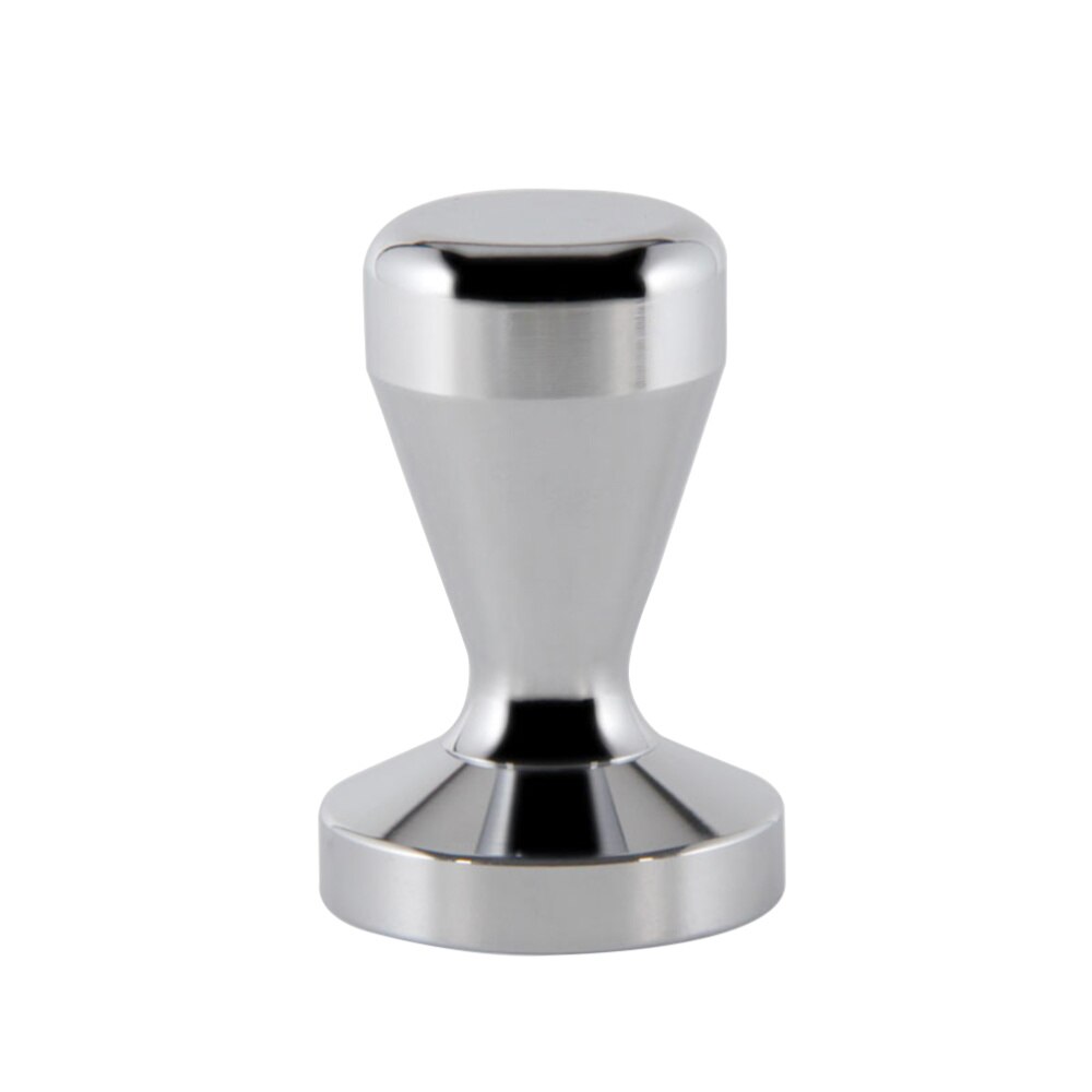 Stainless Steel Coffee Tamper Modern Barista Espresso Coffee Tamper Machine Coffee Bean Press Flat Base (Silver)