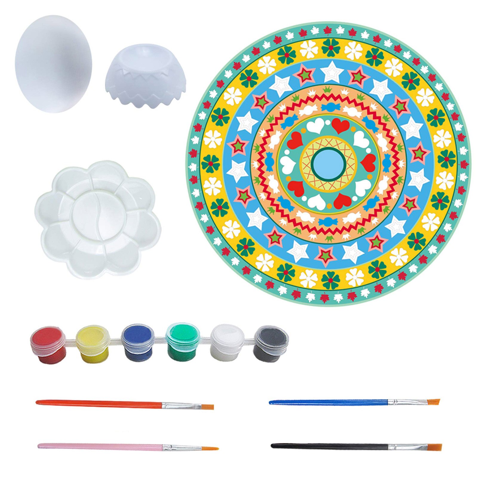 45PCS Easter Egg Painting Arts Crafts Kit for Kids Over 4+ Years: Red