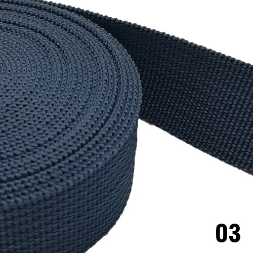 25mm Webbing 10meter long 1&quot; polypropylene for Bag Sewing Belt Webbing Strap dog collar line Strapworks: 3 YInMn Blue