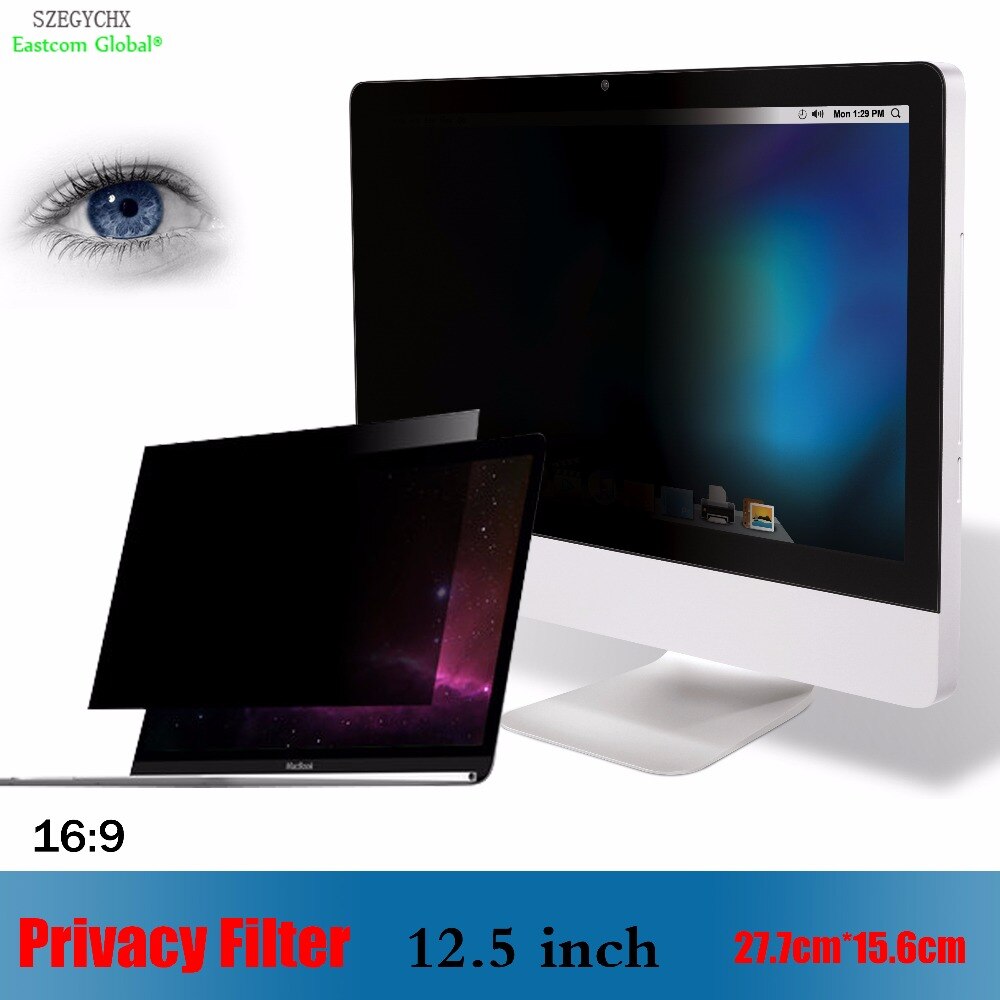 Protectores de pantalla para ordenador portátil, película protectora con filtro de privacidad, Monitor de 12,5 pulgadas, 16:9, 27,7 cm x 15,6 cm