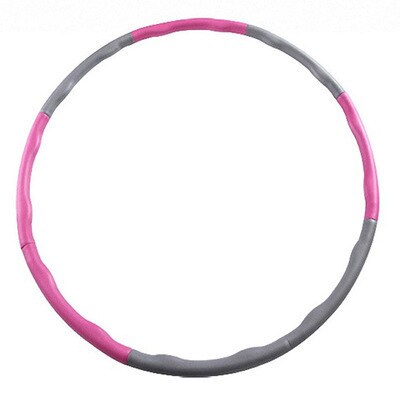 Fácil de instalar removível 8 seções cintura fina fitness hoop ginásio musculação esportes equipamentos de fitness exercício aro: CINZA-ESCURO