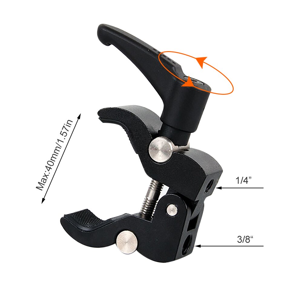 Knik Magic Arm Crab Claw Klem Tang Tang Clip Studio Flash Bracket Voor Boom Light Stand Boom Arm Statief Monopod