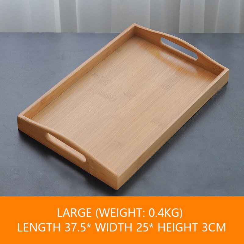 Bamboo Bamboo Rectangular Bamboo Tray Tea Tray Home Daily Fruit Tableware Tea Set Tea Tray Tea Tray Bamboo Tray: L