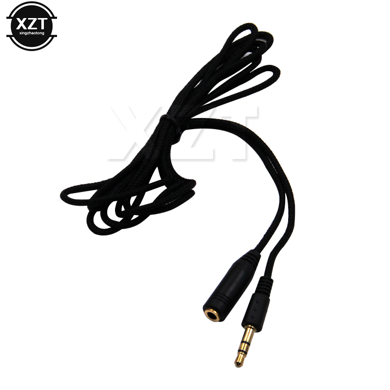 1.5m/3m/5m Earphone Headphone Stereo Audio Extension Cable Cord for Speaker Phone Nylon Wire 3.5mm Jack Female to Male