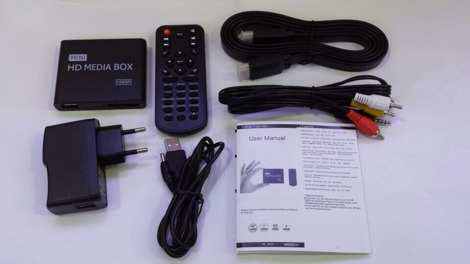 JEDX MP013 Mini lecteur multimédia boîtier multimédia TV vidéo lecteur multimédia Full HD 1080 P AU ue US Plug !