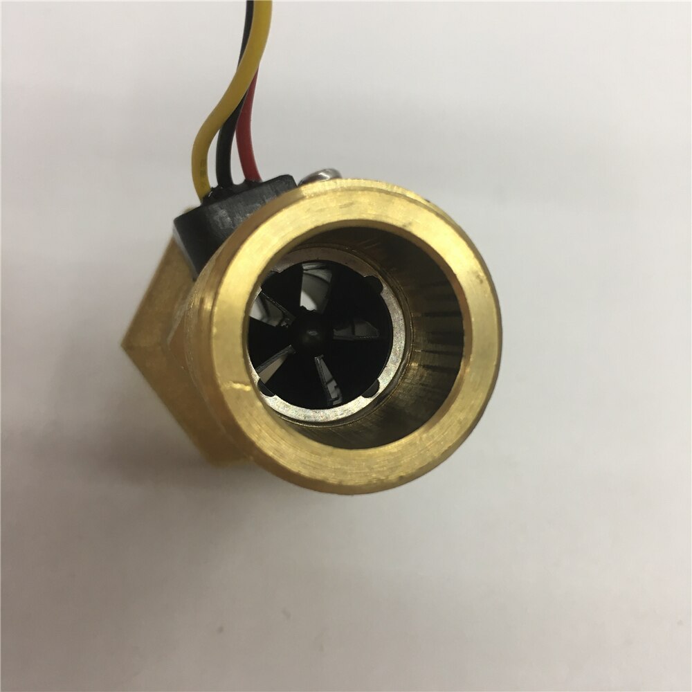 External 3/4"-Internal 1" Brass copper water flow sensor Turbine meter Magnetic Hall effect sensor