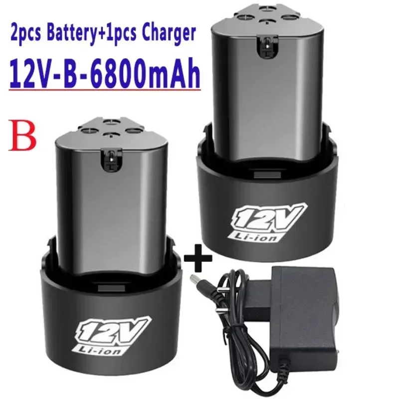 Batería recargable Universal de alta capacidad, 12V, 6800mAh, para herramientas eléctricas, destornillador eléctrico, taladro eléctrico, batería de iones de litio: other