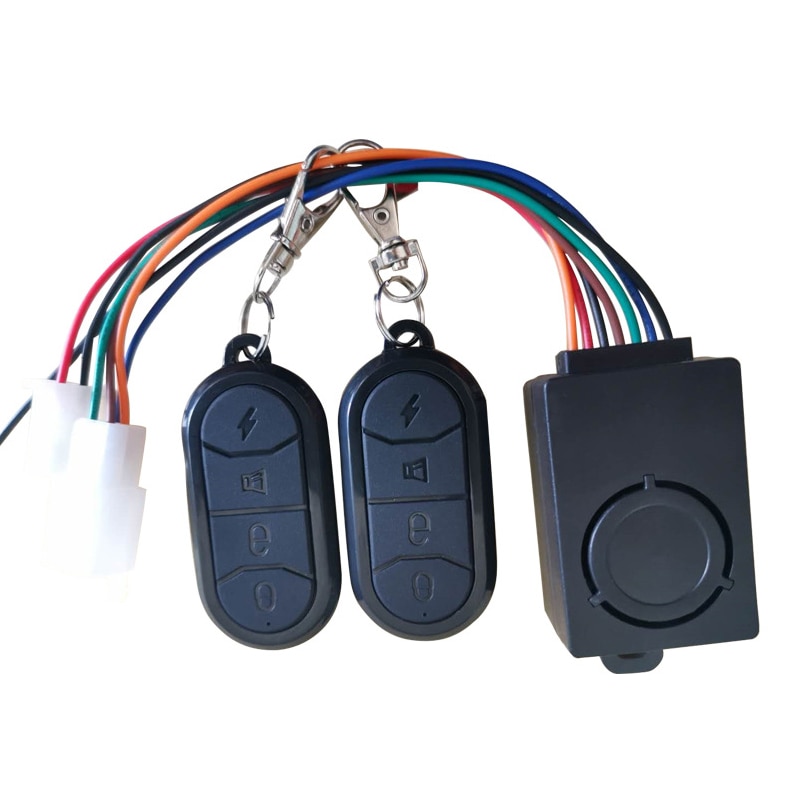 E-bike Alarm System 48V 60V 72V with Two Switches for Electric Bicycle/Scooter/Motorcycle/Tricycle/Ebike/Brushless Controller