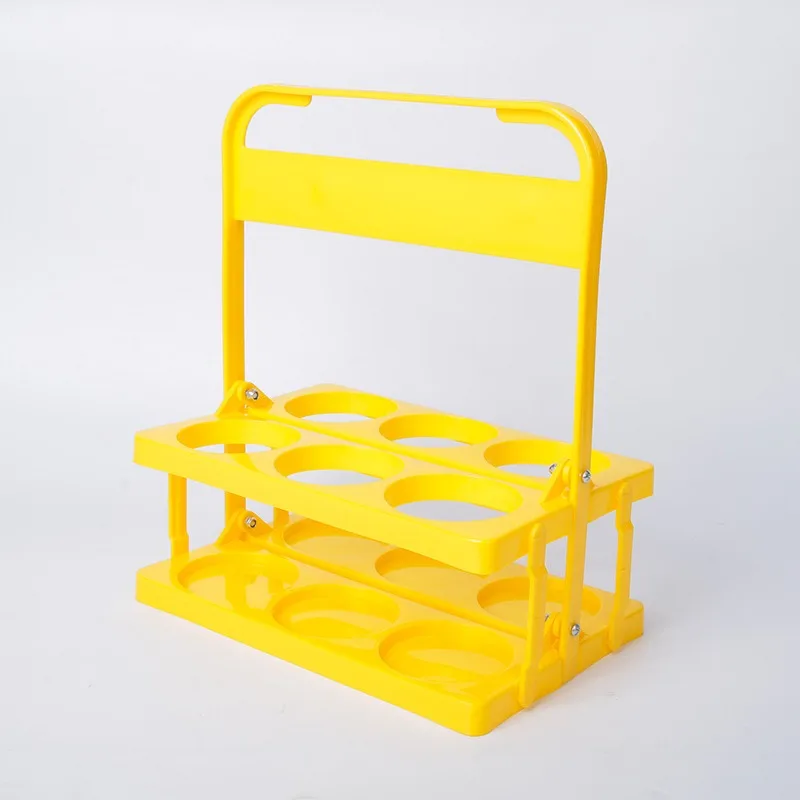 Support à bière pliable en plastique Portable, organisateur de tasses Durable, casier à vin, porte-bouteille de bière, panier à boissons, support à Cocktail réutilisable: Chocolat