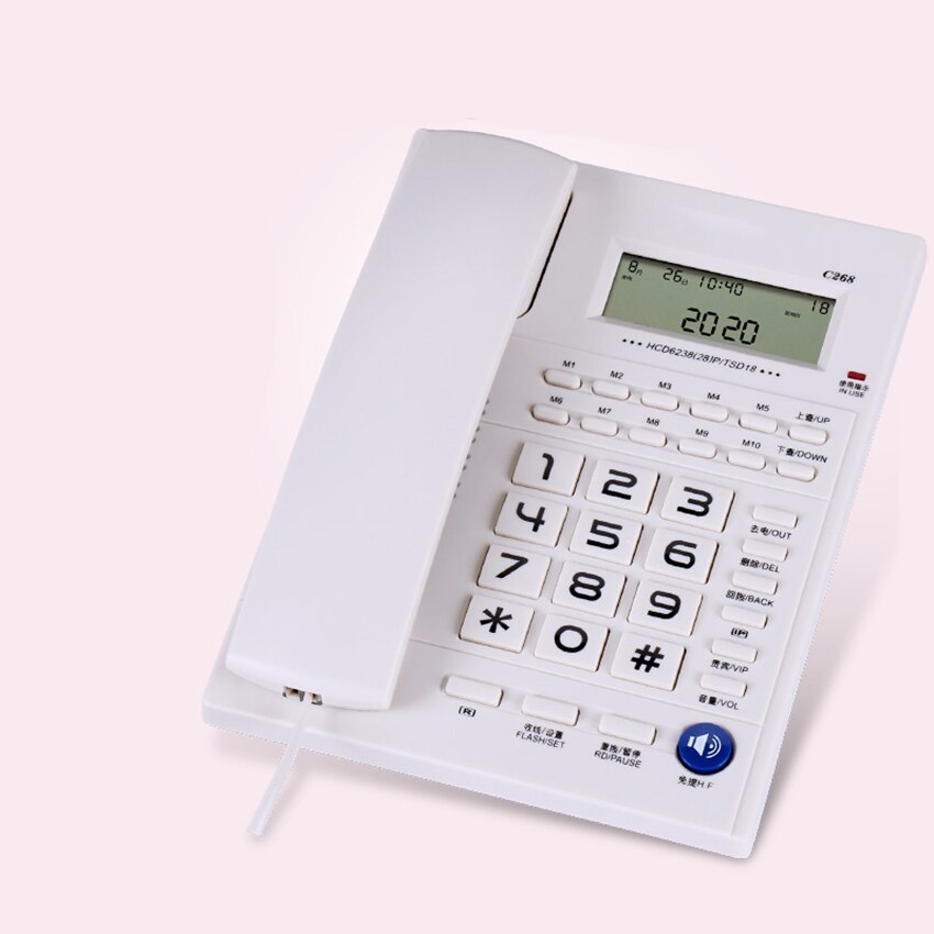 Corded Phone with Caller ID, 10 Fast Dialing, 3 Alarm Setting, 5 Levels of LCD Brightness, Home Standard Telephone Landline