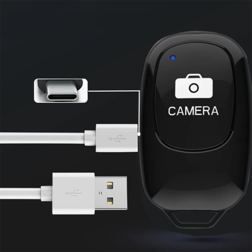 Mini Selbst-Timer Fernbedienung Wiederaufladbare Drahtlose Selfie Auslöser Single Taste Kompatibel mit IOS Android System