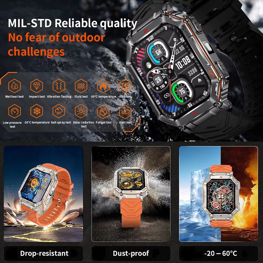 2025 Nuovo GPS SmartWatch Da Uomo Incorporato ChatGPT AI Assistente Bussola Altimetro Barometro Esterno 3ATM Impermeabile sport Smartwatch