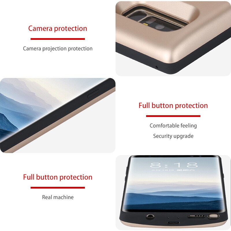 5000 mah powerbank batterij oplader case voor samsung galaxy note 8 opladen telefoon powerbank cover voor samsung note 9 batterij case