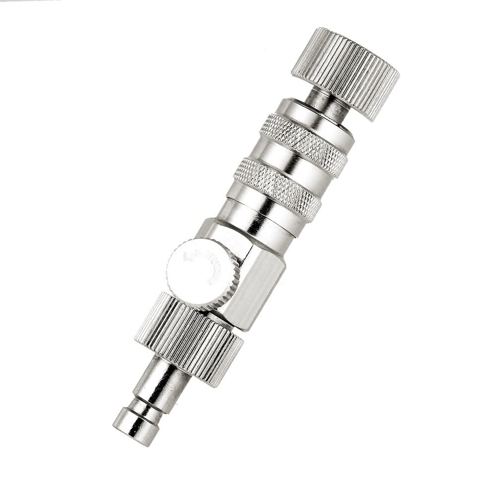 Airbrush Accessories Air Brush Quick Release Plug Coupling Disconnect Coupler W/ Adjustment Control Valve 3 Male 1/8" Adapters