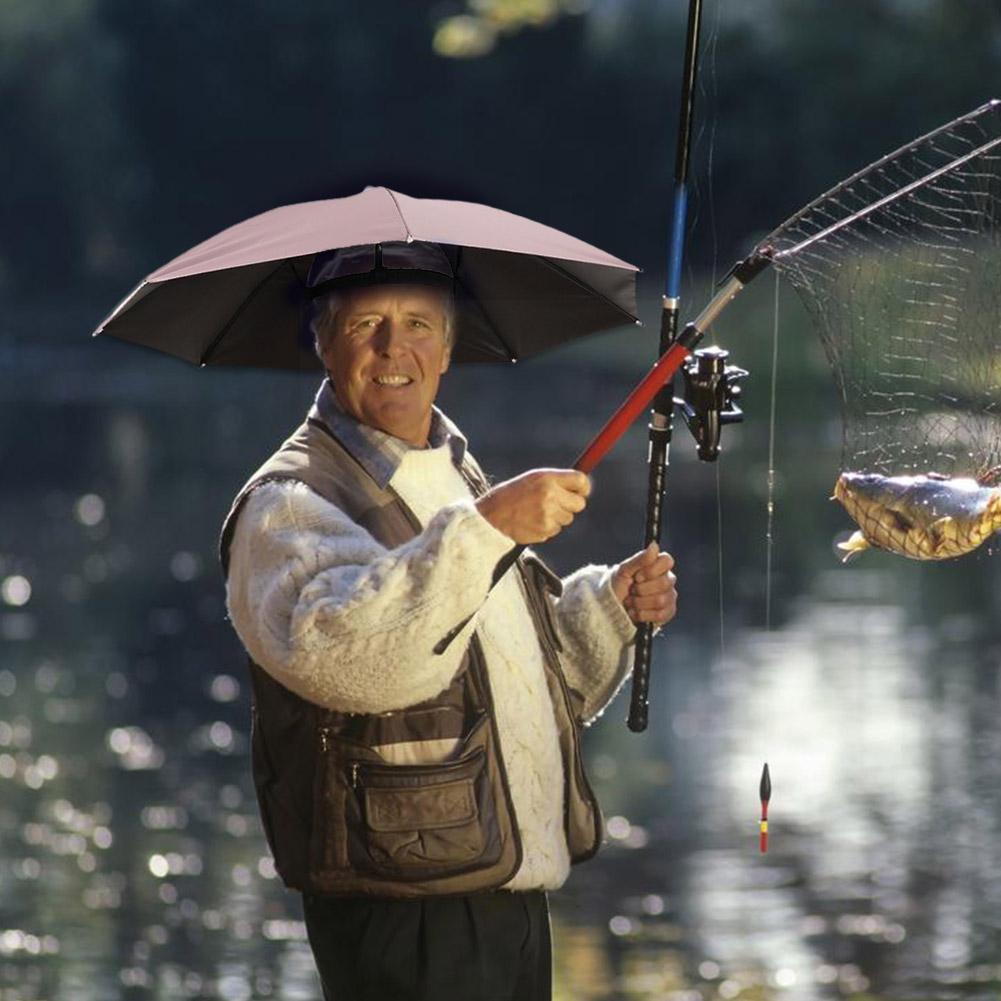 Chapeau parapluie portable pour l'extérieur, protection solaire, imperméable, pliable, plage, universel, sauna, pêche, camping, U0F1