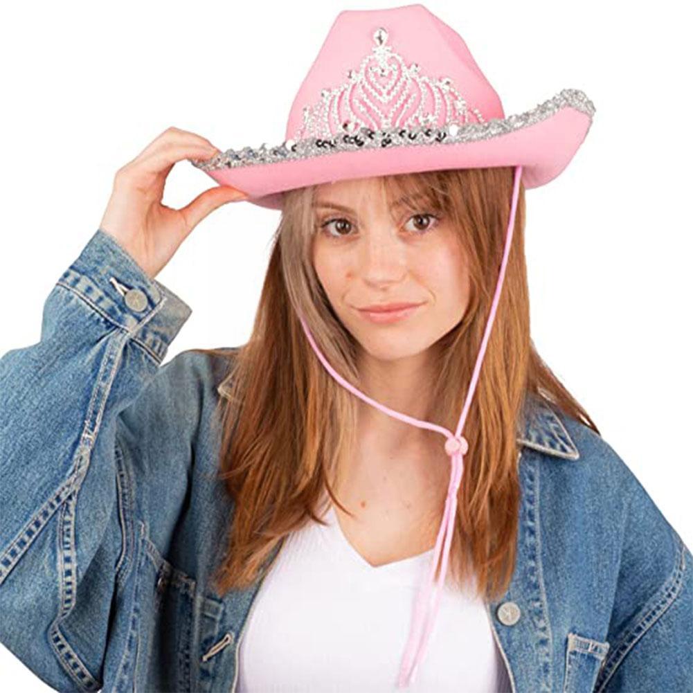 Western cowboy caps pink cowgirl hat for women gir vicedeal