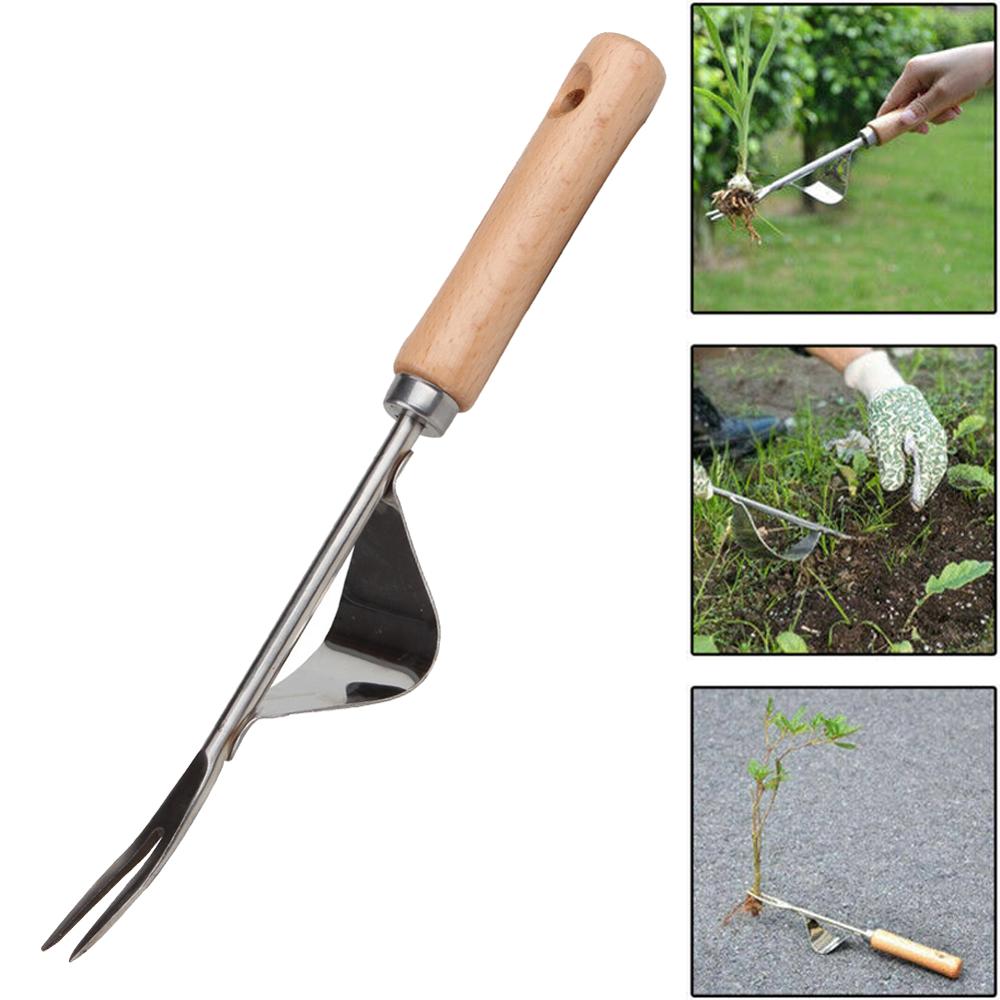 Escardador de jardín de acero inoxidable a prueba de curva, herramientas de extracción de deshierbe, deshierbe, multifunción, herramienta de jardín en casa