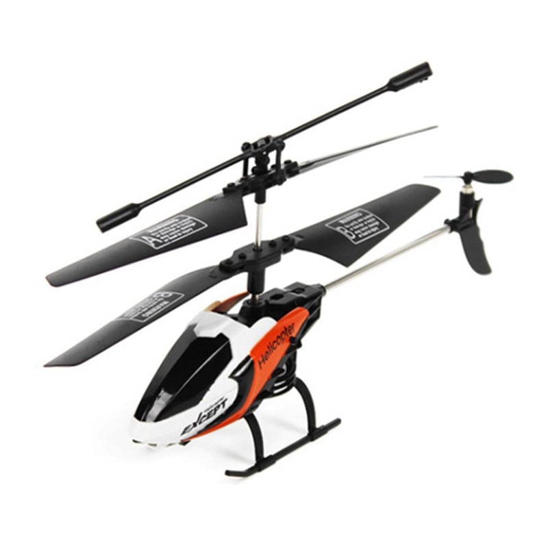 3.5CH 2.4Ghz Rc Helicopter Drone Outdoor Vliegende Rc Speelgoed Afstandsbediening Vliegtuigen Modus 2 Rtf Helicopter Wit & Oranje
