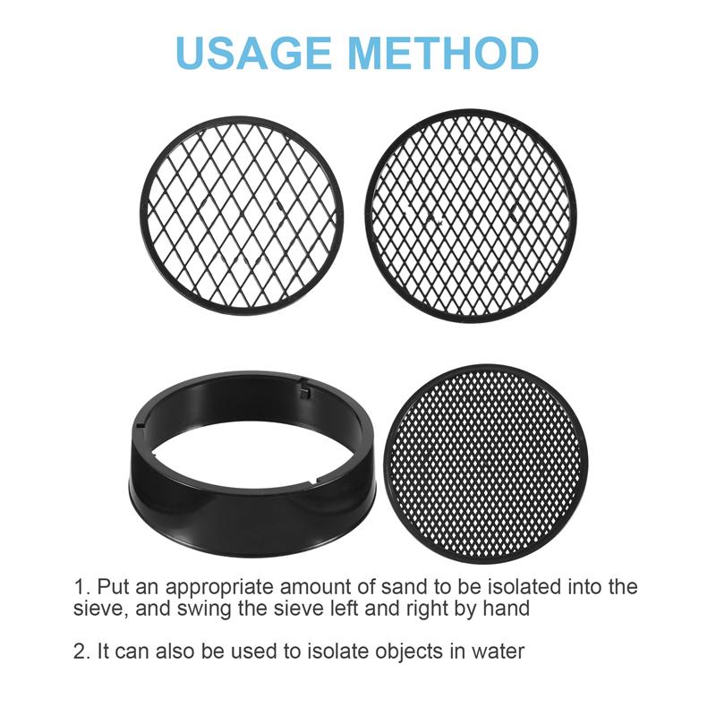 5 Sets/20Pcs Mesh Schifting Pan Tuin Zeef Tuinieren Tool Riddle Bodem Zeef Set Hand Holding Plastic Bodem zeef