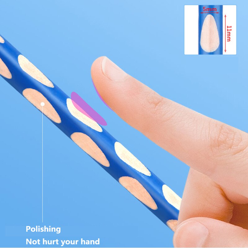 Deli 12pcst/set Triangle Wood Pencil 2B HB Graffiti Graphite Pencil Correct School Children's Pencils Writing Skills Stationery