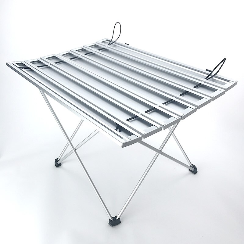 Folding Camping Table, Portable Aluminum Camp Table Lightweight Durable Compact Roll Up Picnic Tables for Travel Fishing