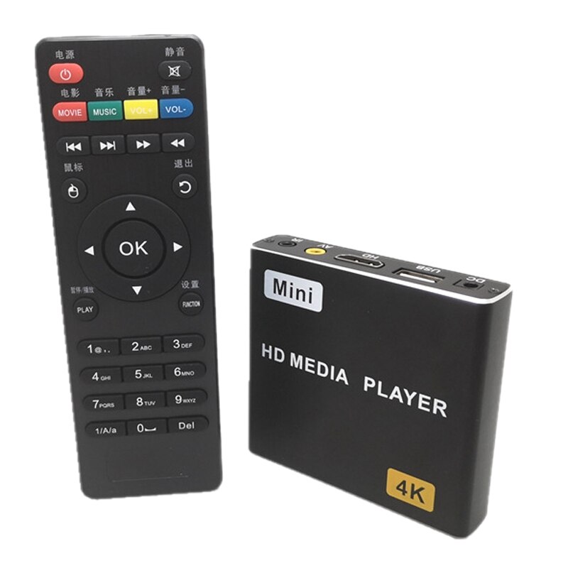 4K HD Player Supports Horizontal and Vertical Sn U Disk SD Playback, Automatic Loop Playback, Standalone(EU-Plug): Default Title