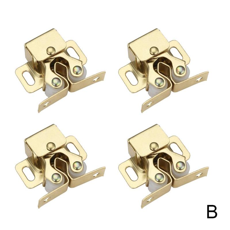 Topes de puerta de muebles, pestillo de armario de Color cobre antiguo, libre de rodillo con doble puerta, cierres estriadores y S C1W5:  gold