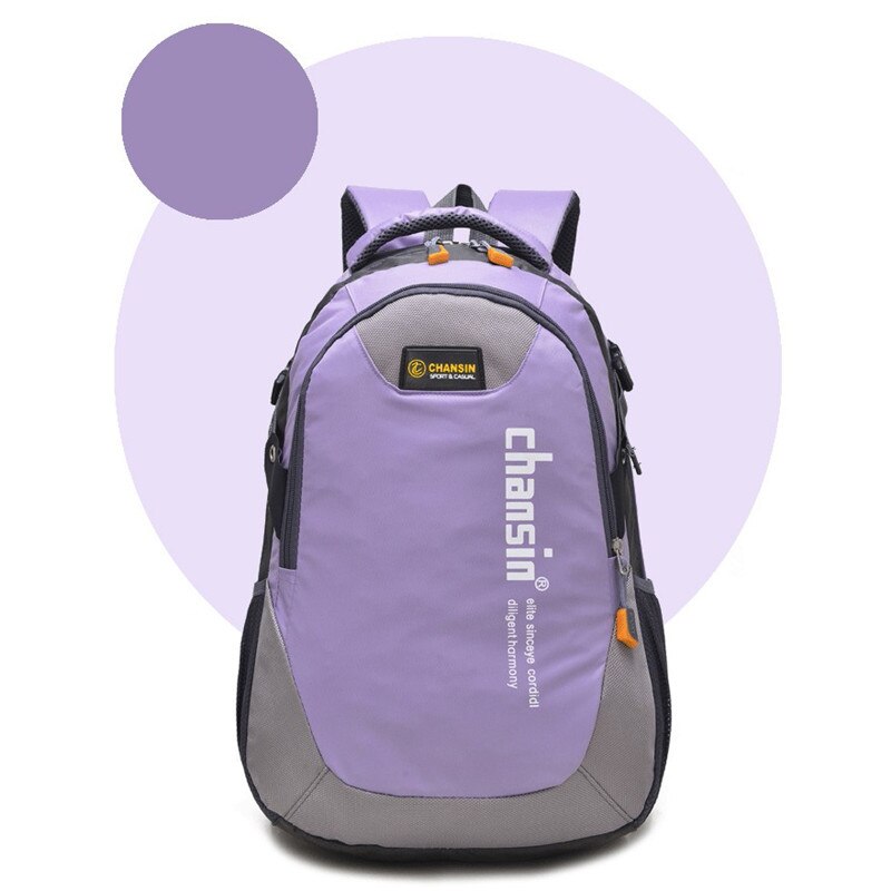 Vrouwen Rugzak Licht Meisje Grote Capaciteit Rugzak Oxford Doek Student Casual Multifunctionele Knapzak Ademend Voor Outdoor: Light purple