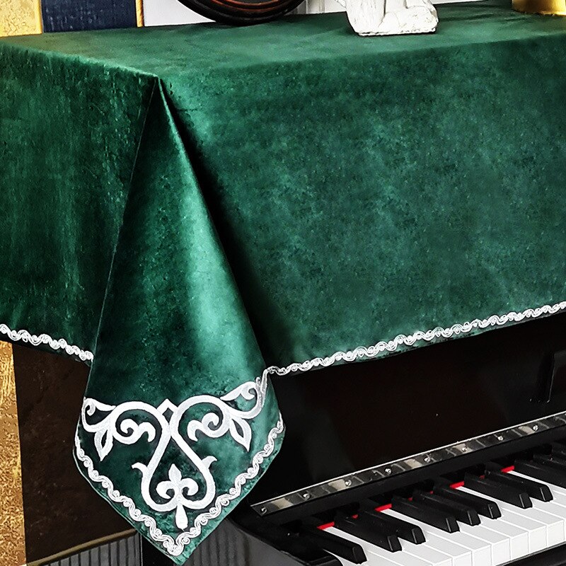 European-style Modern Piano Cover Light Luxury Piano Towel Full Cover Dust-proof Single Double Stool Cover Piano Cloth Cover