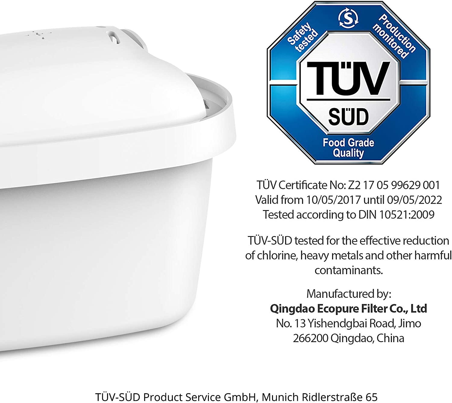 Jug Filter Cartridge Compatible with Brita Maxtra/Maxtra+ Pre Marella, Elemaris, Aluna, Mavea, Flow Tank and Bosch Tassimo