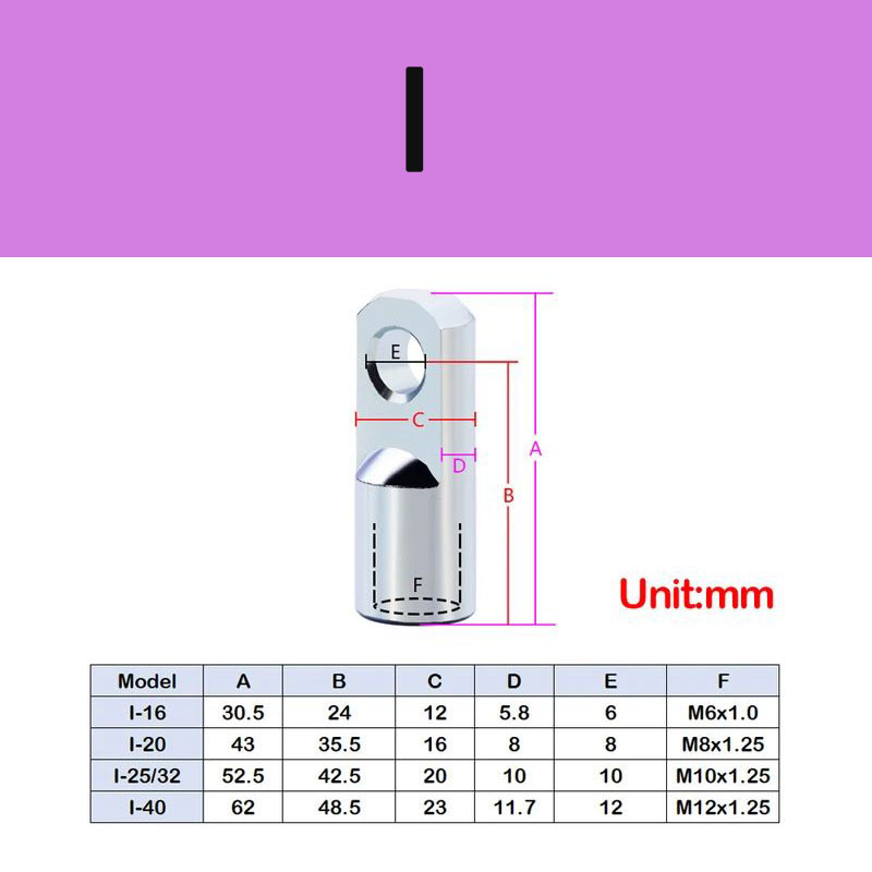LB/SDB/Y/I/FA/F/U Joint Fitting Mounting Bracket For MA MAL16 20 25 32 40mm Mini Cylinder Accessories