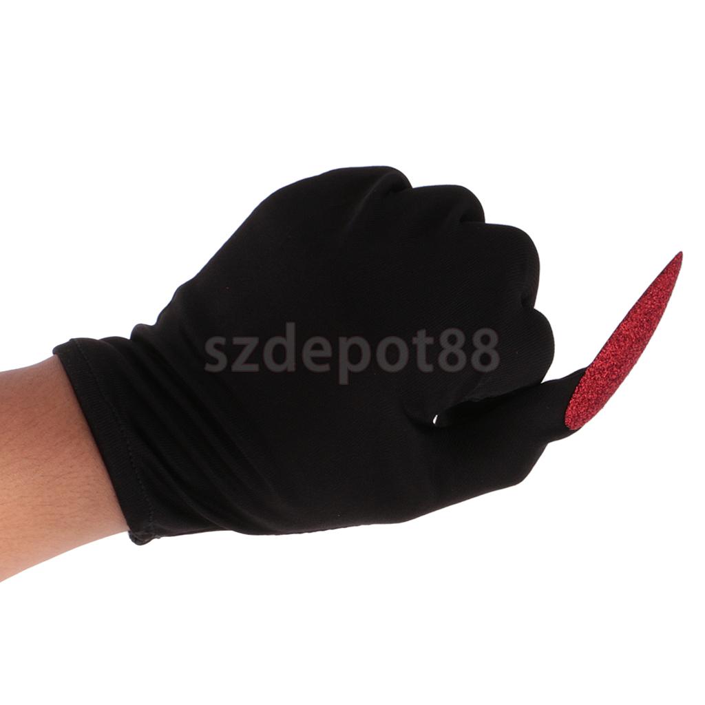 Effrayant femme gants avec de longs ongles de paillettes rouges Halloween carnaval fête déguisement Constume
