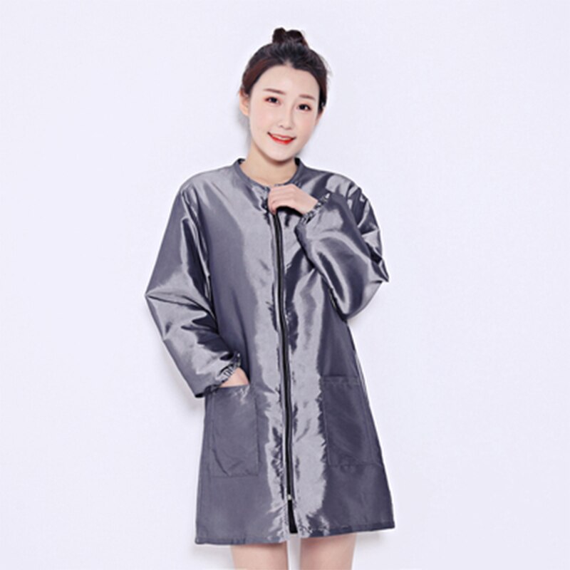 Long sheeves Salons Hairdressing Cape for Hair Cutting Cooking Kitchen Apron Barber Dyeing Cape Hairdresser Cloth Hair Styling: Grey