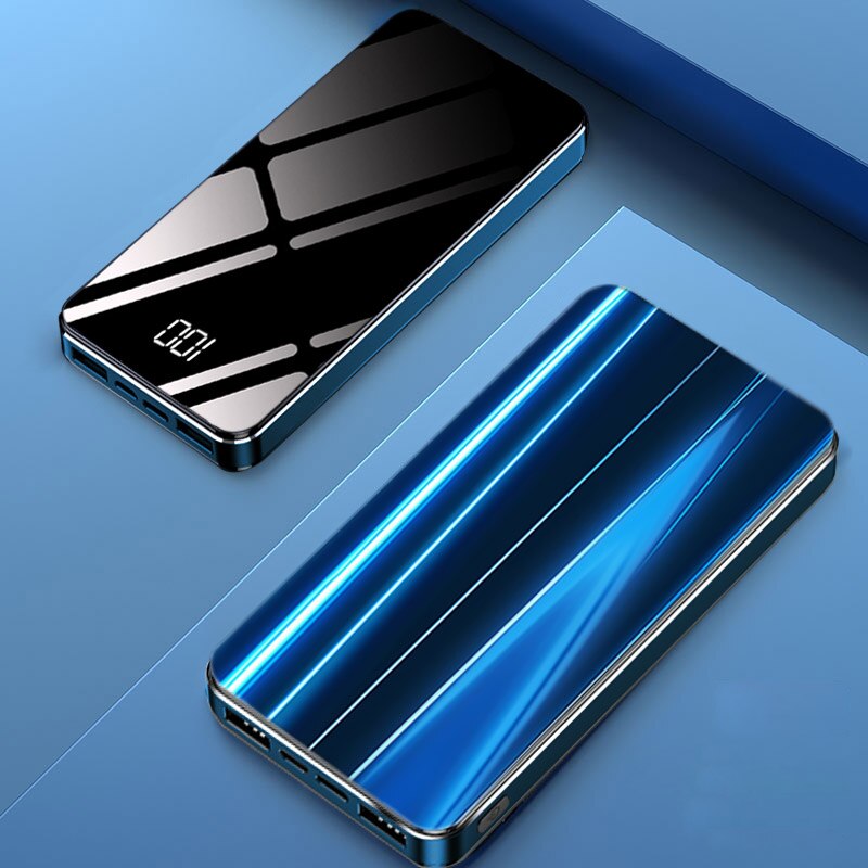 NOHON 10000 mAh batterie externe Portable 10000 mAh Powerbank Mini chargeur de batterie externe pour iPhone Xiaomi Mi9 banque de pauvreté numérique: Bleu