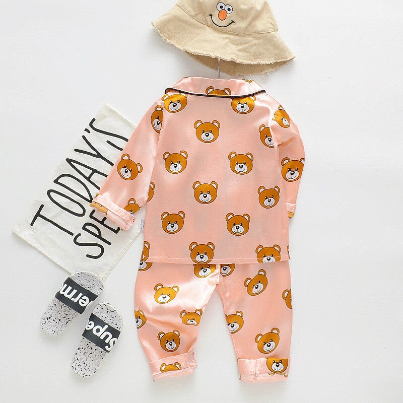 Kids Pajamas Boys Sleepwear Nightwear Baby Girls Infant Clothes Cartoon Bear Pajama Sets Children's Pyjamas