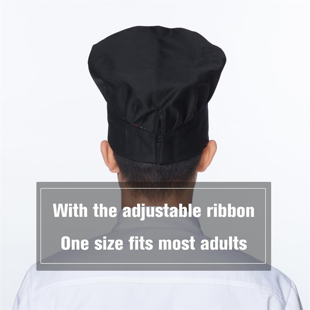 Food Service Chef Hat Cooking Adjustable Mushroom Cap Catering Elastic Kitchen Restaurant Hotel Catering Work Hat
