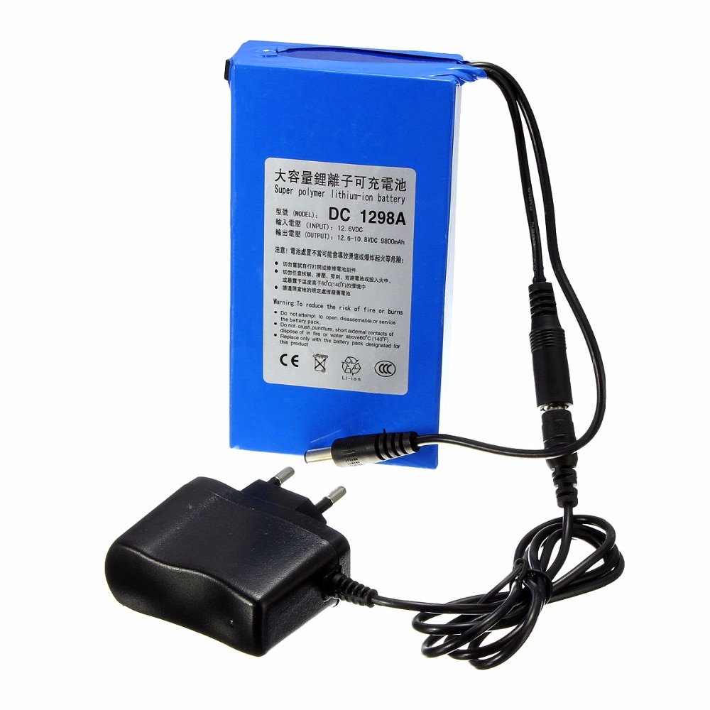 Lithium-ion Battery Pack - 12V DC - 3000mAh to 20000mAh - Rechargeable Power Charger