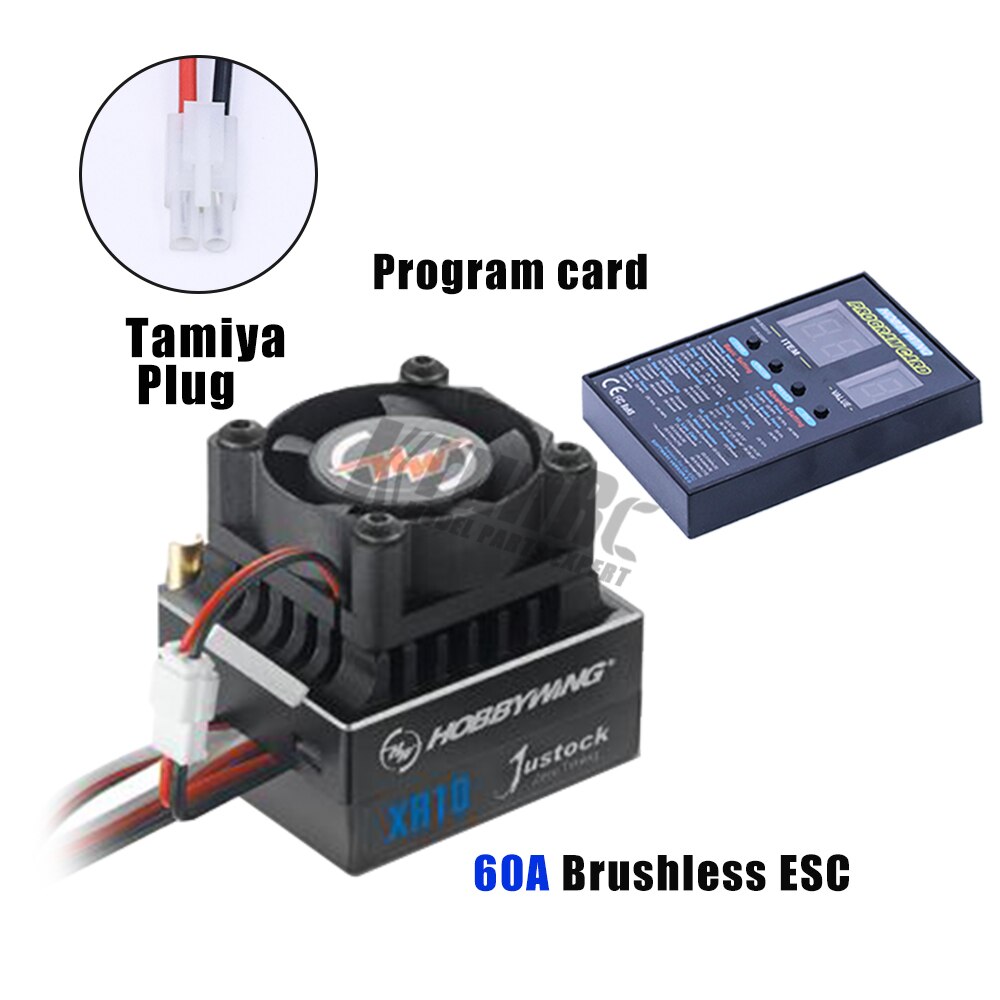 Hobbywing Xerun XR10 Justock 60A Sensored Brushless ESC Speed Controller for 1/10th 1/12thTouring Car/Buggy: Tamiya ESC CARD