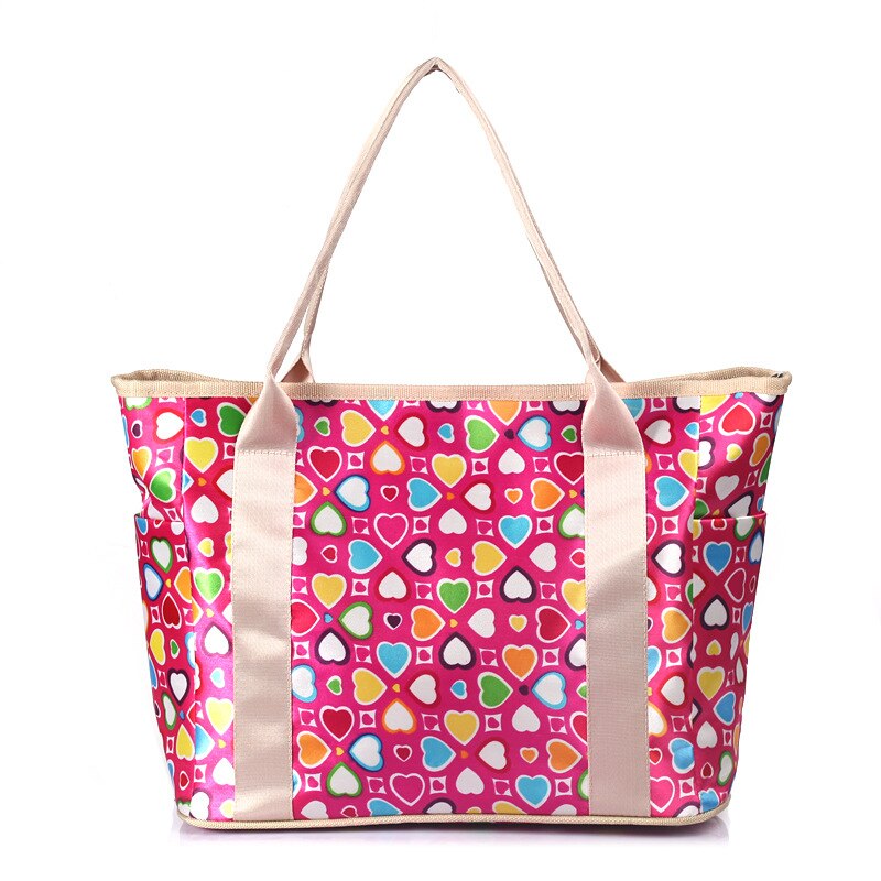 Ankommling Hand Luiertas Multifunctionele Mode Koreaanse Stijl Mama Bag Classic Verkoop Zwangere Vrouwen Moederschap Pakket: Rose red Heart  with Shoulder Strap