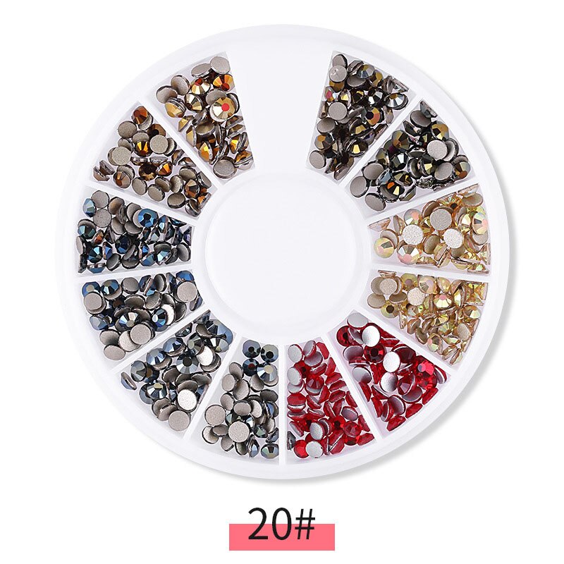 Gemengde Kleur Nagel Steen Ab Kleur Strass Onregelmatige Kralen Manicure Nail Art Decoraties Kristallen In Wiel 3D Nail Accessoires: F609-20