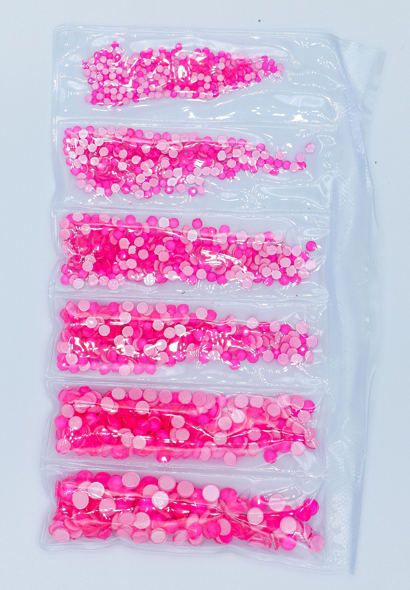 Mezcla luminosa fluorescente SS6-SS20, diamantes de imitación de neón sin fijación por calor, decoraciones eléctricas noctilucentes para decoración de uñas: 1 mm / Níquel negro
