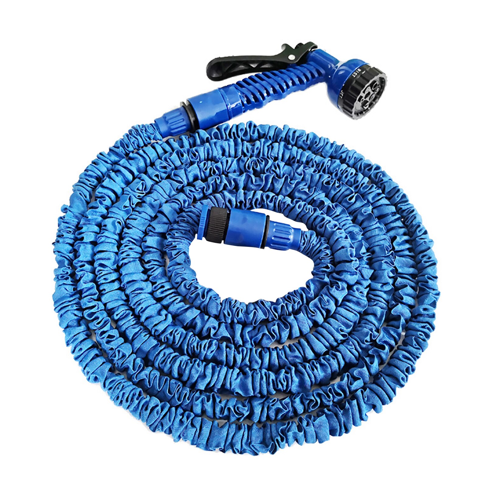 Expandable Garden Hose Kit 25FT/50FT/75FT/100FT 7 Function Spray Nozzle Sprayer High Pressure Flexible Watering Pipe: 75FT / Blue