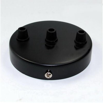 ASCELINA modern Multi ceiling rose pendant light ceiling canopy vintage ceiling plate base lamp light fixtures lampara de techo: 3 holes  black