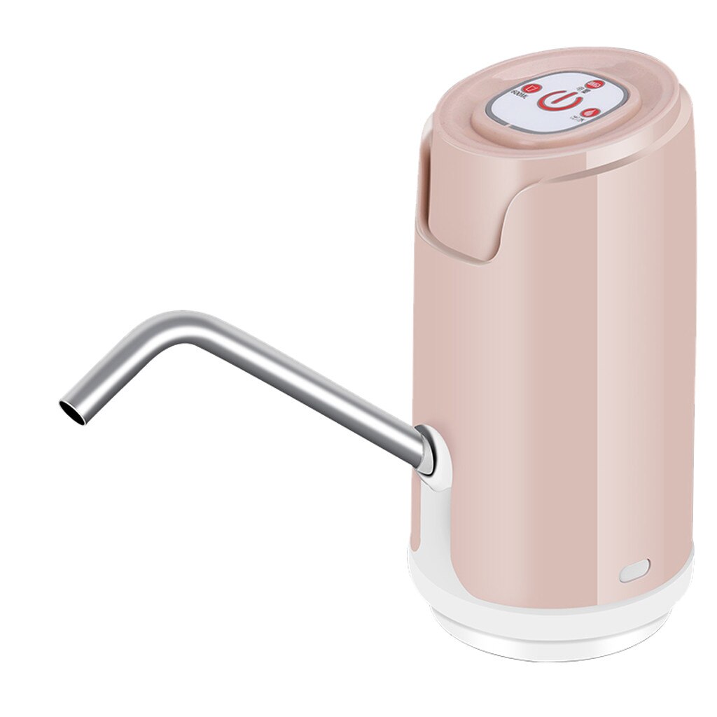 Intelligent Automatic Electric Drinking Dispenser Water Bottle Pump USB Charging: Pinkish Grey