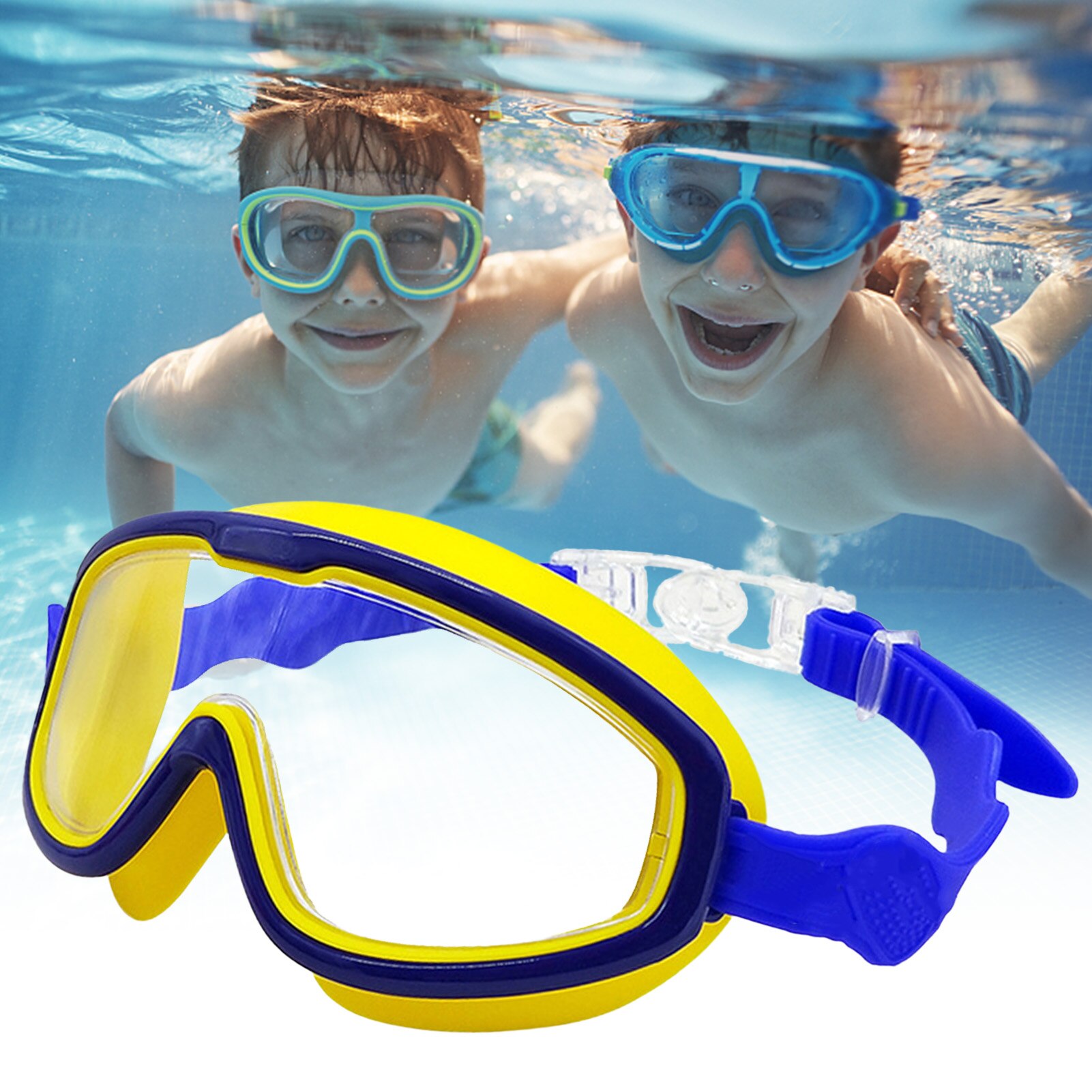 Kinderen Zwemmen Glazen Goggles Anti-Fog Zomer Zwembad Bril Transparant Frame Dving Speelgoed Voor Kinderen